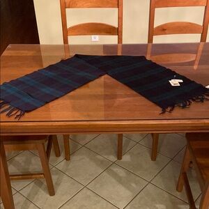 Source Unknown Navy and Black Striped Scarf
